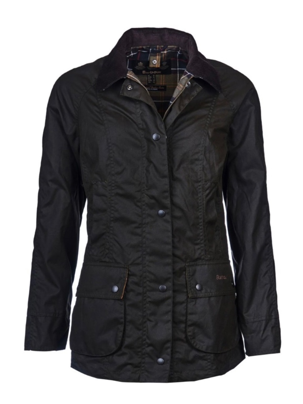NWT Barbour Beadnell Waxed Jacket Black US Size 14
